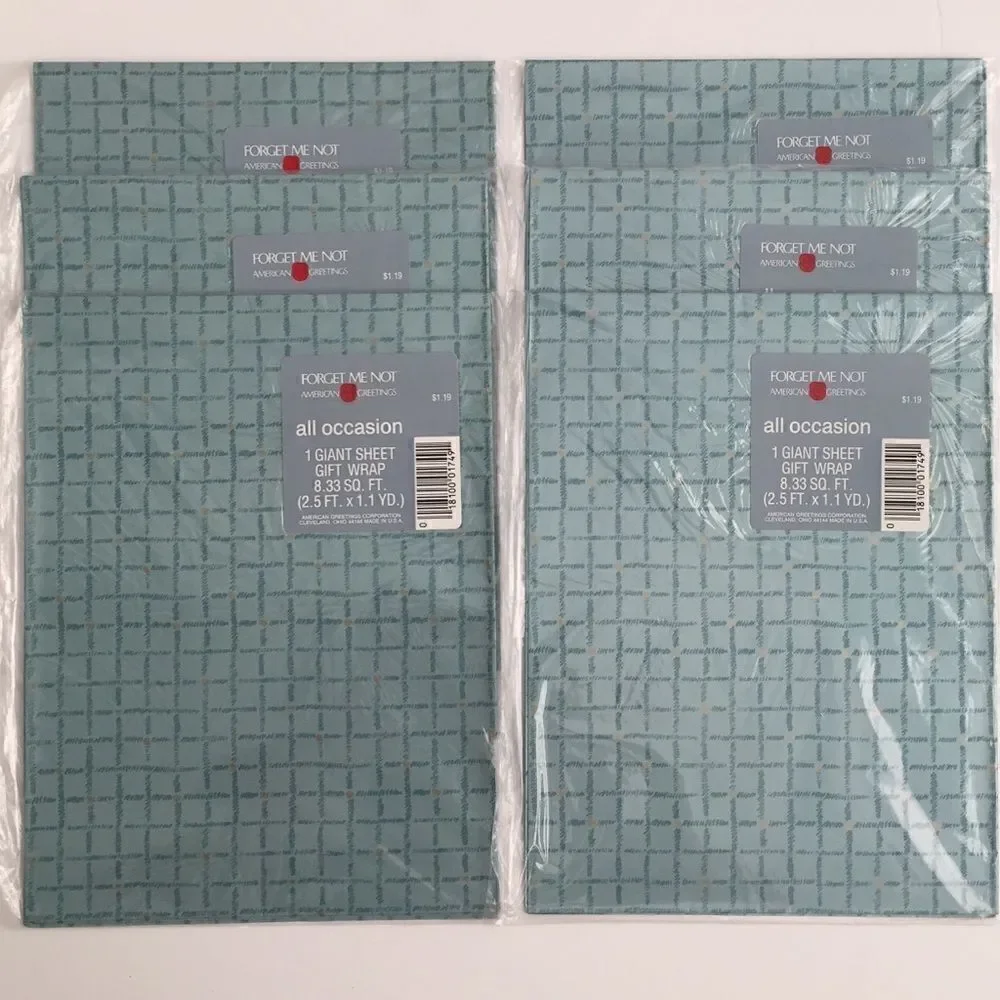 Vintage Forget Me Not American Greetings All Occasion Giant Sheet Gift Wrap
